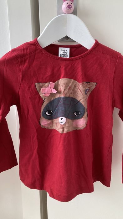 T-shirt Zara Baby vermelha, para menina