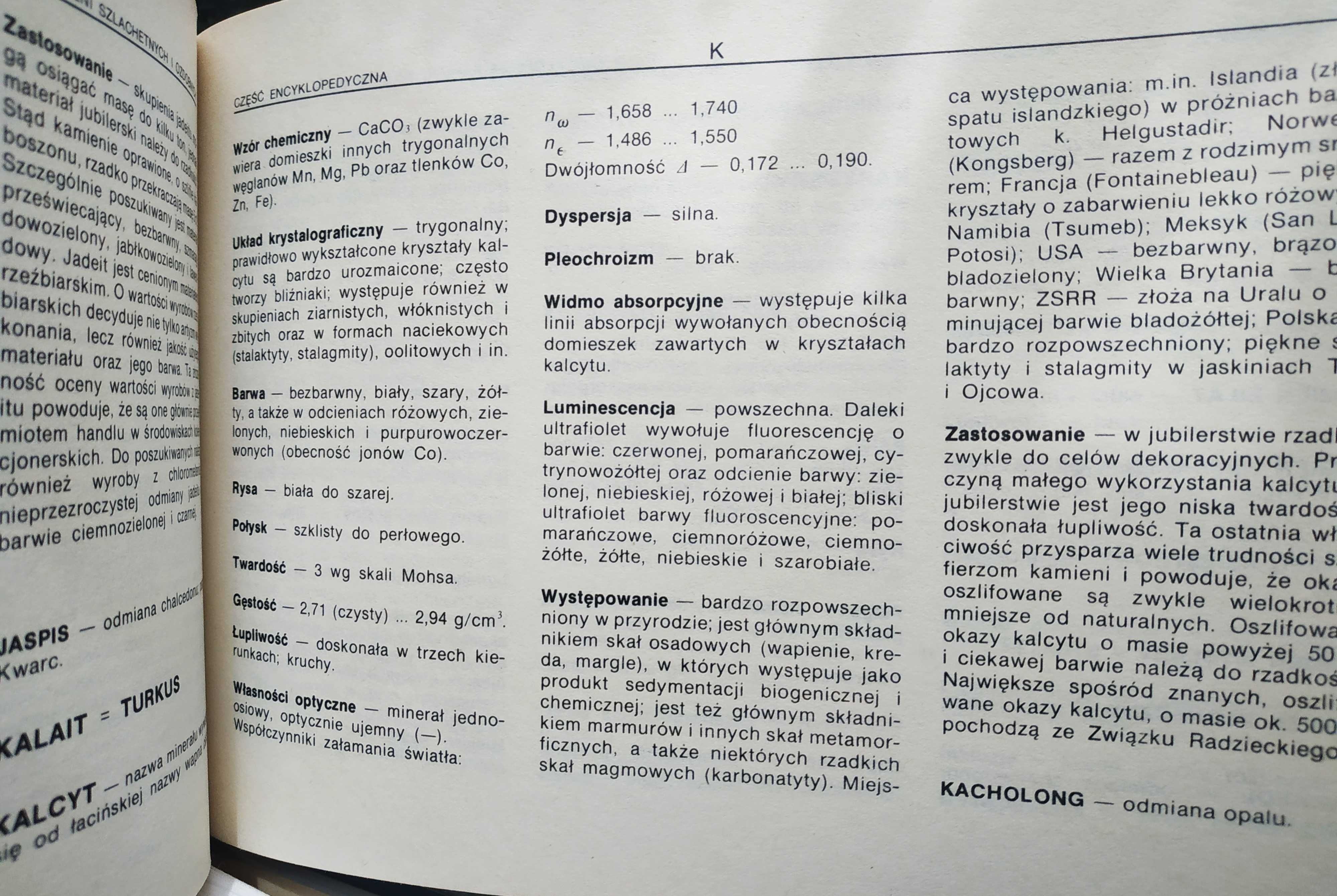 Mała encyklopedia kamieni szlachetnych i ozdobnych N. Sobczak 1986 PRL