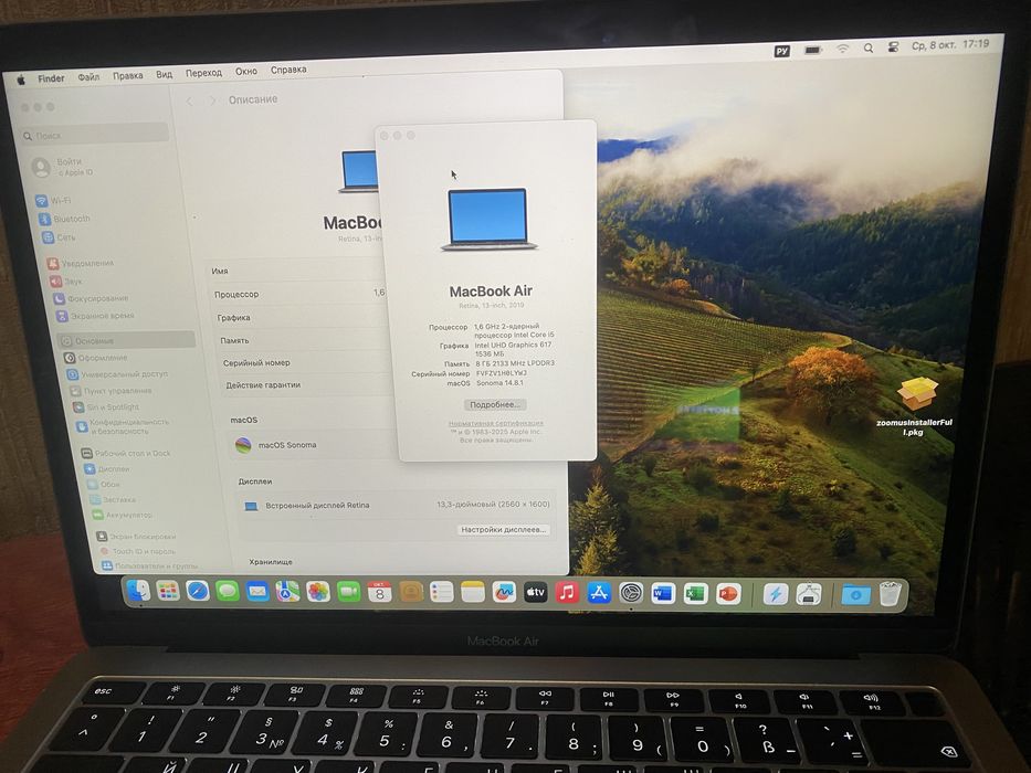 MacBook air A1932 ,2019 року, i5 Space gray, 8/256