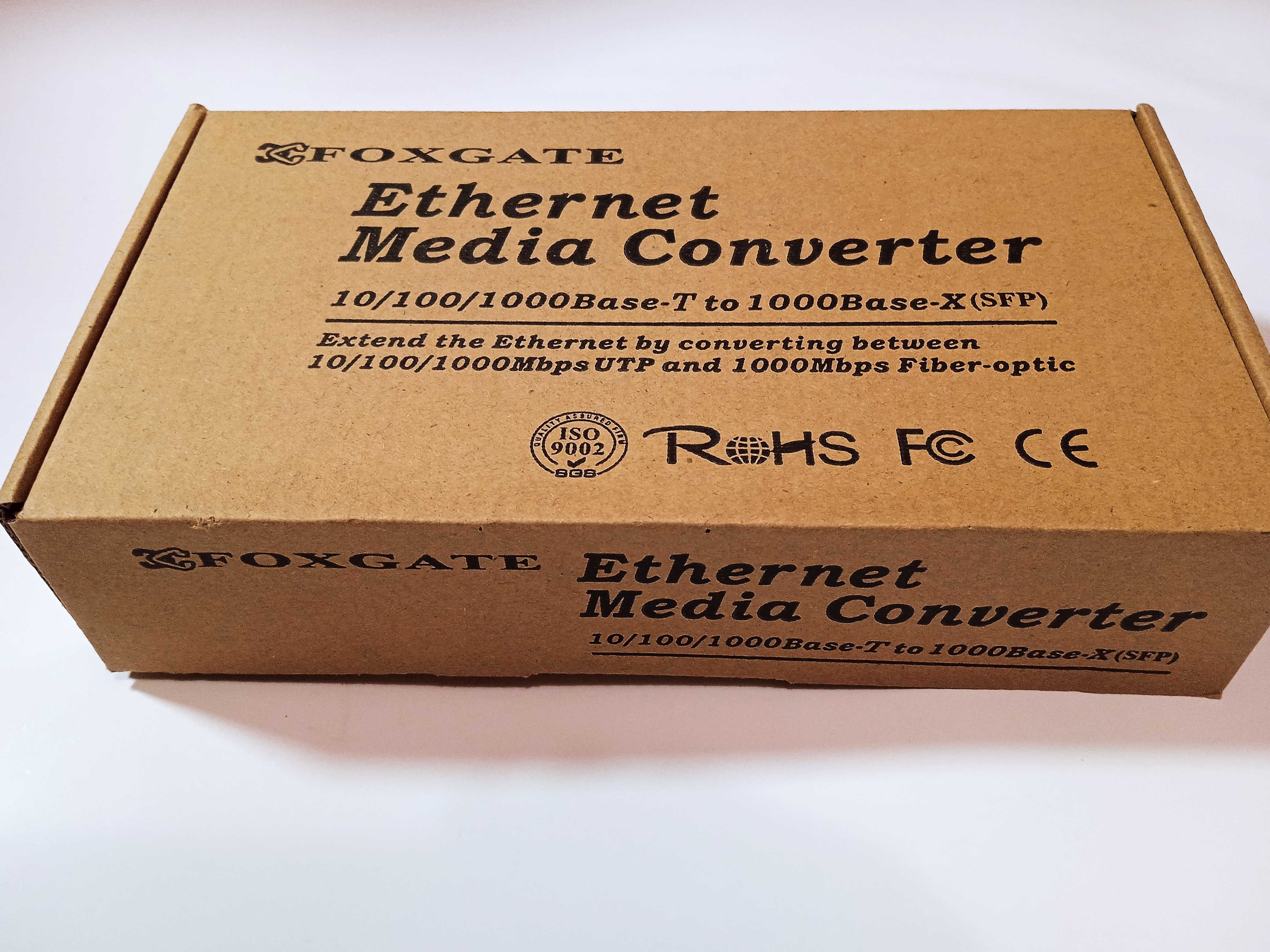 Медиа конвертерFoxGate EC-SFP1000-FE/GE (новый -в упаковке)