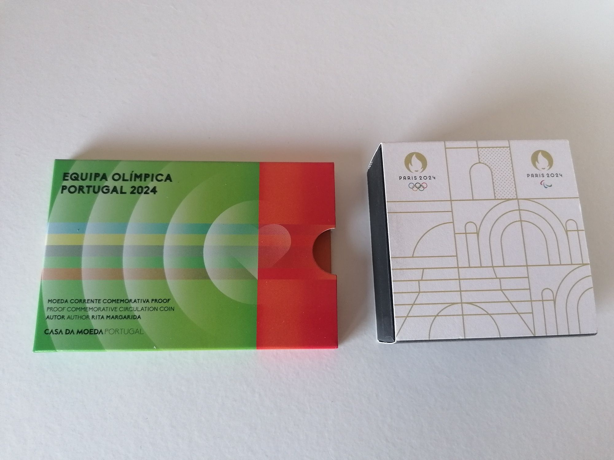 2 euros colorida Portugal e França 2024