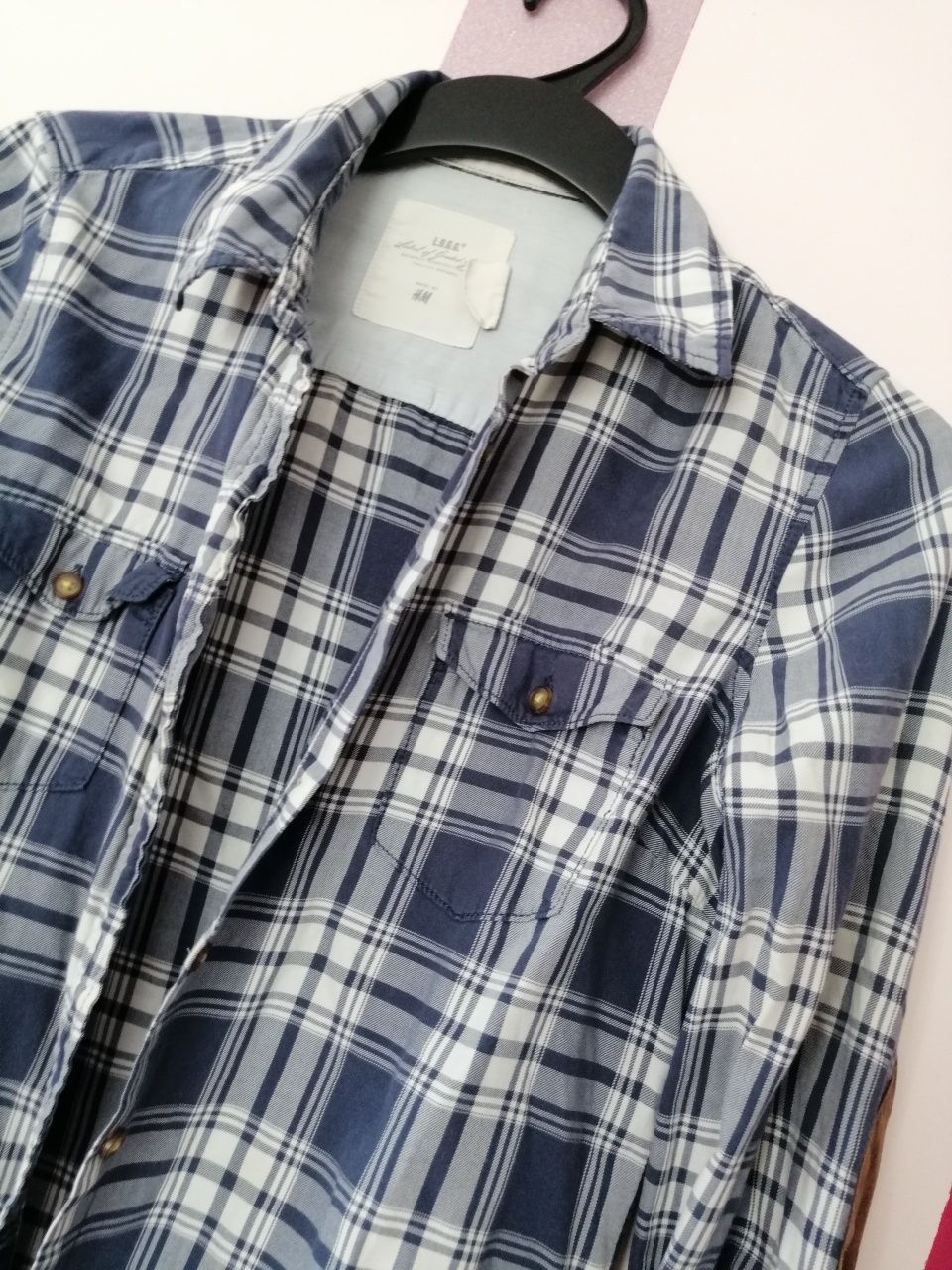 Koszula damska krata długi rękaw H&M M