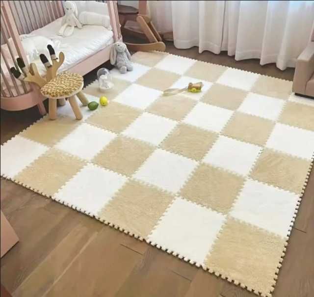 Пазл плюшевий  килимок пазл коврик з ворсом теплый пол