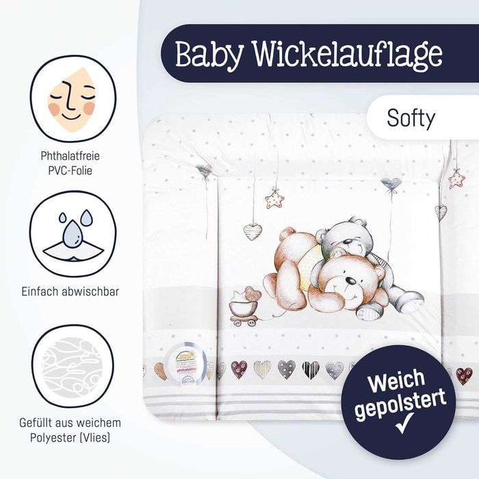 килимок пеленальний Julius Zöllner Softy 78 x 72 см  Водонепроникний