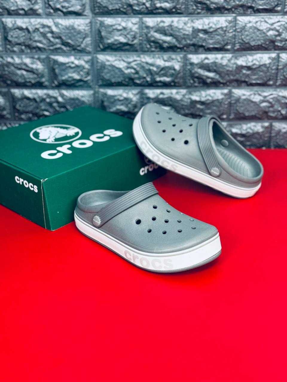 ЖЕНСКИЕ кроксы Crocs шлёпанцы серого цвета Крокс 36-41