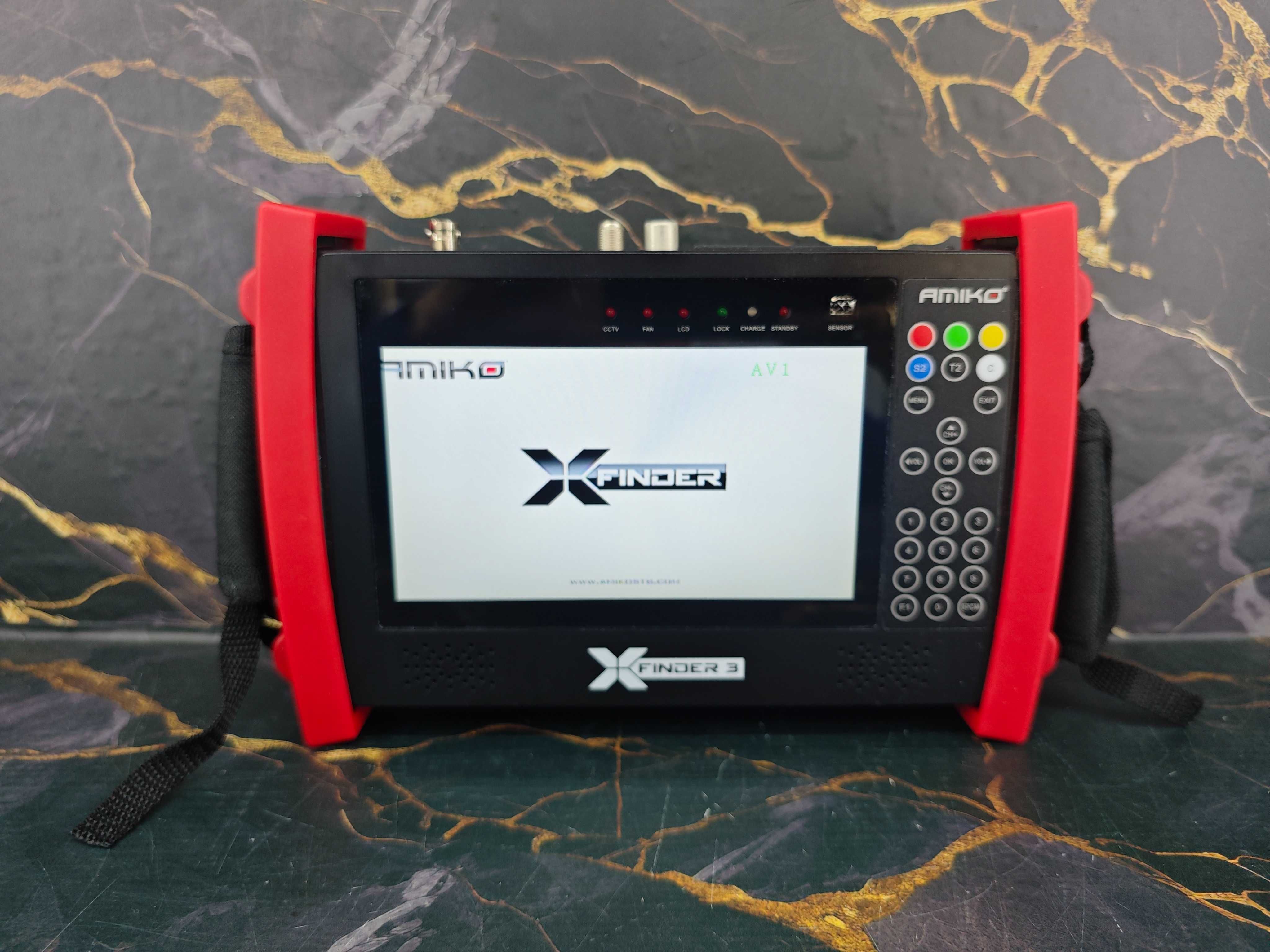 Miernik Amiko X-Finder 3 - SAT, DVB-T2, DVB-C - komplet walizka