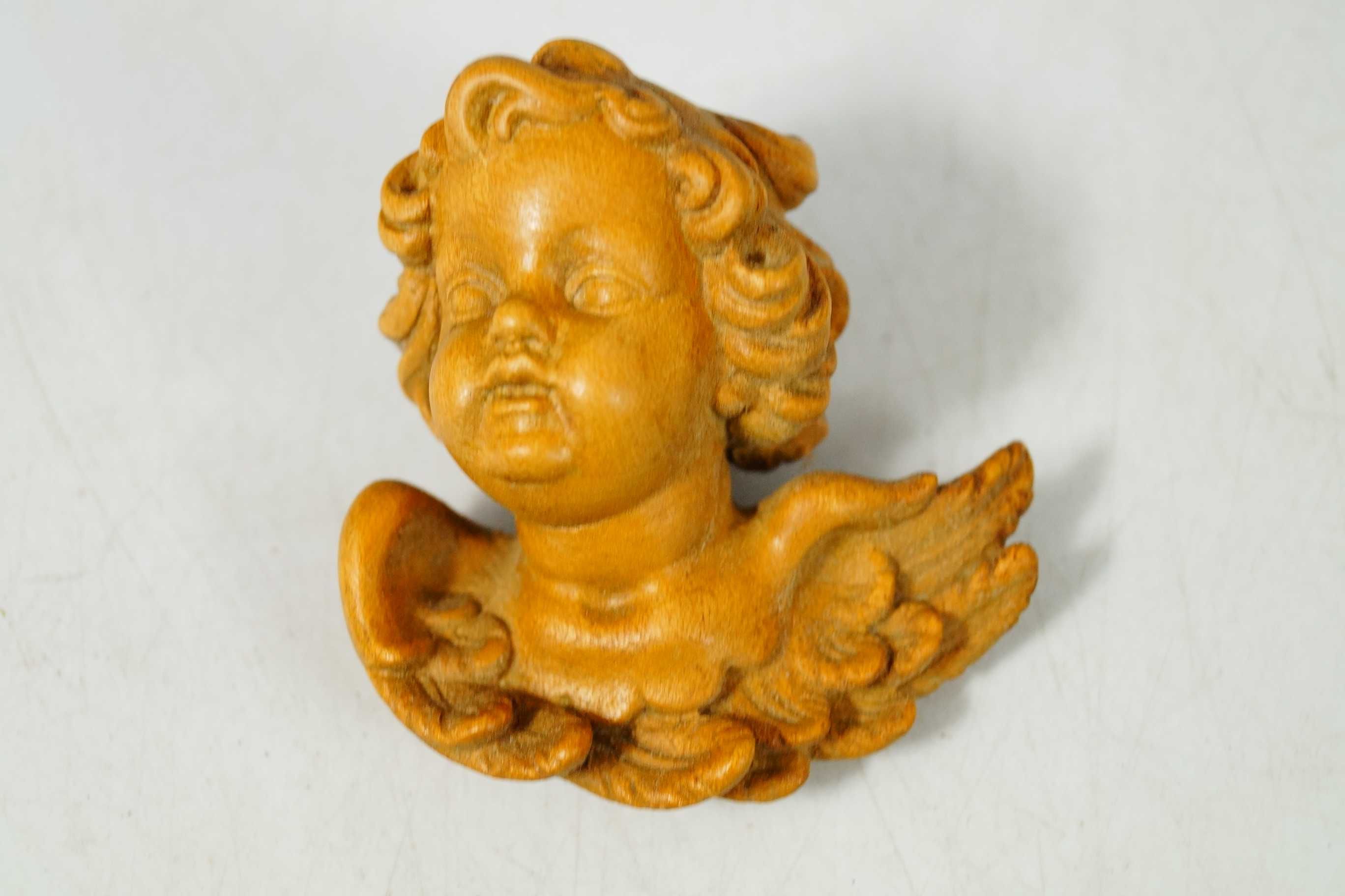 Główka drewniana figura putto rzeźby drewno