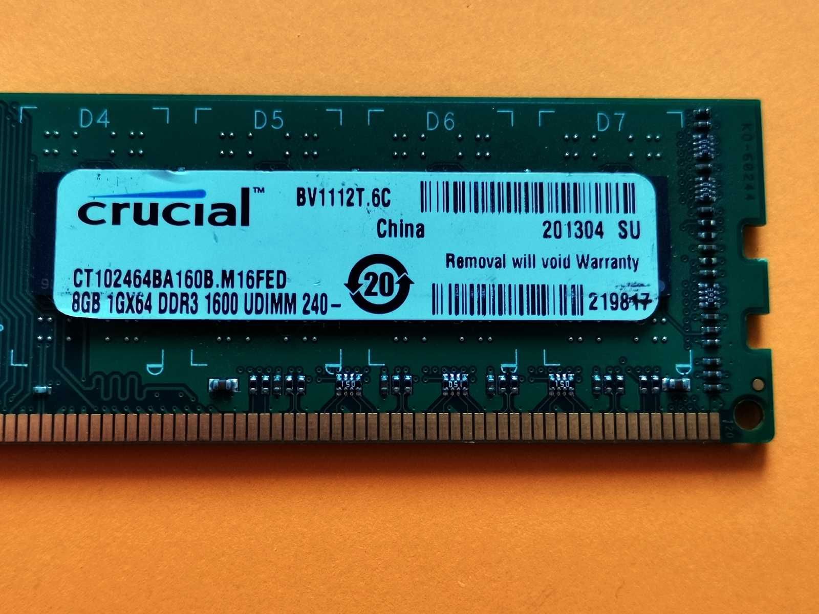 DDR3 8GB CruciaL 12800 -Komputer