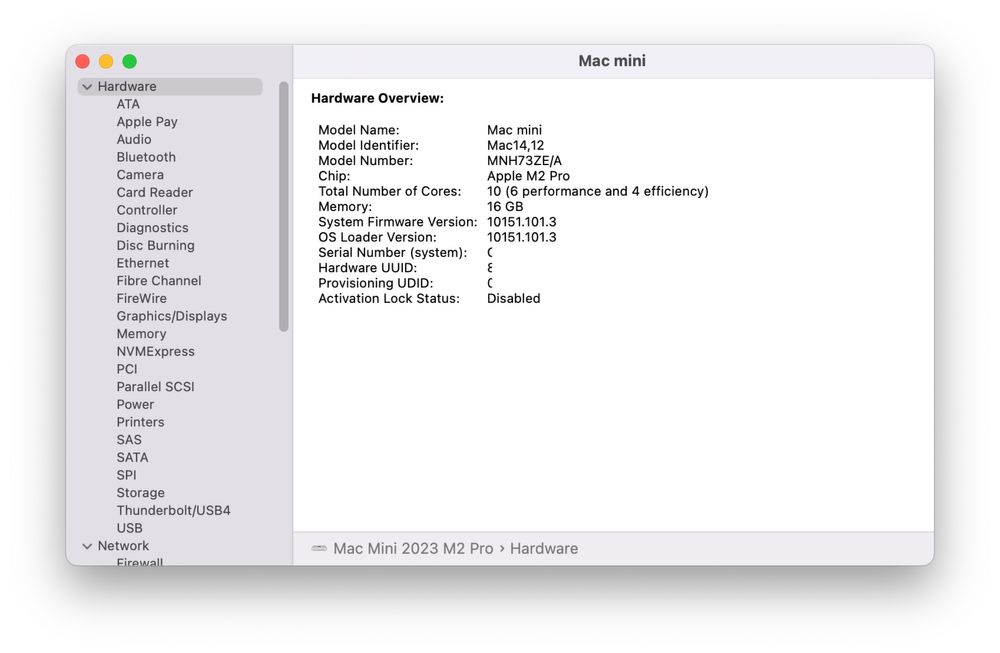 MacMini M2 Pro 16G 512SSD