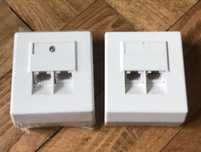 Gniazdo sieciowe natynkowe 2xRJ45 kat.5e