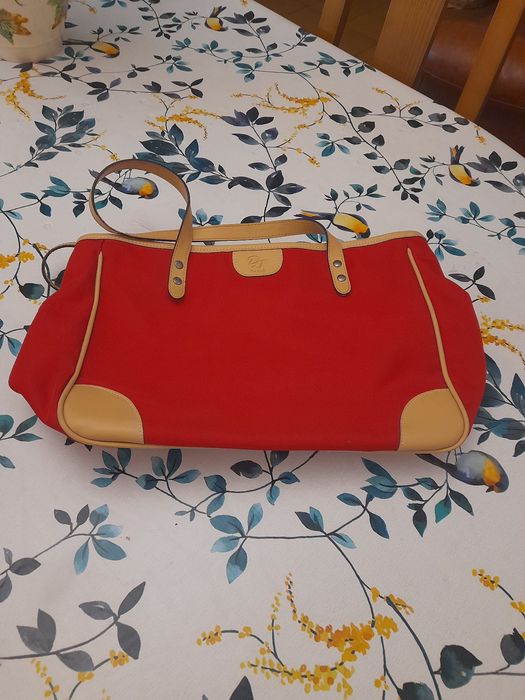 Carteira vermelha e beje David Jones