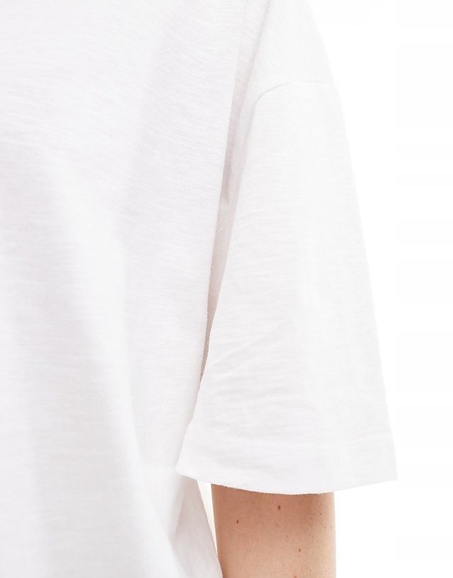 Asos Design 36 S Biała Koszulka Oversize H16522
