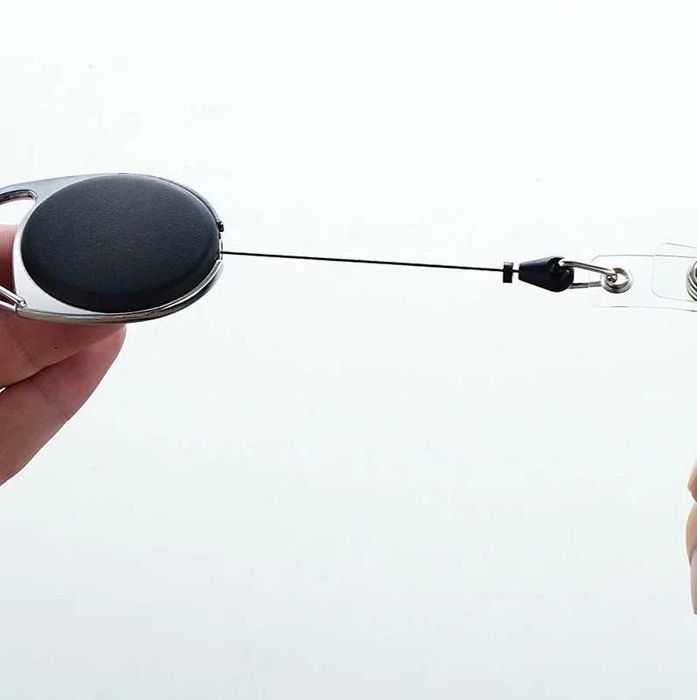 4x Brelok Wysuwany Retraktor Na Klucze ID Linka Zwijana Karabińczyk