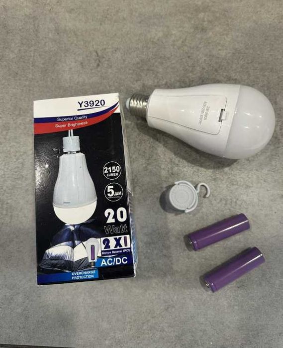 Світлодіодна лампочка Alfarid 20W Е27 220V LED на акумуляторі лампа