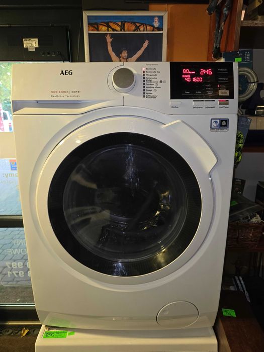 Pralko-suszarka Slim .8 kg.1600 obr.Suszenie 5 kg.Silnik inventer.LCD.