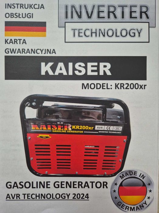 Agregat prądotwórczy, 6,9kW, 1/3-faz/inwerterowy KAISER KR200 XR
