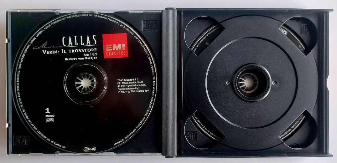 Maria Callas Verdi Il Trovatore Herbert Von Karajan 2CD 1997r
