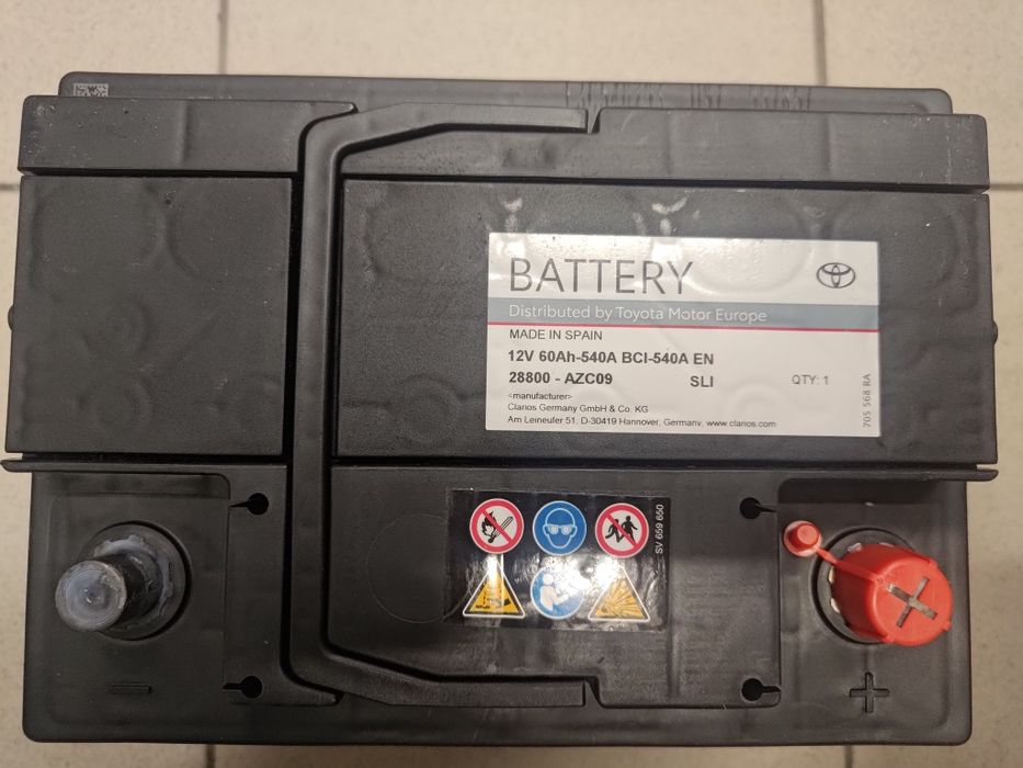 Akumulator Toyota 12V 60Ah/540A - P+ LIPIEC 2025R - WYSYŁKA ! NOWY !