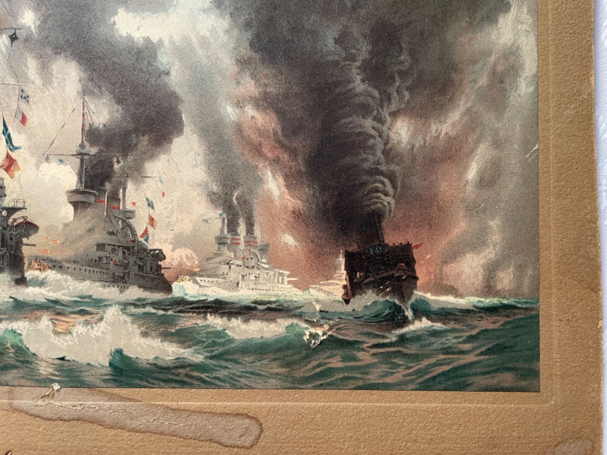 Litografia Eskadra Pancerników na Pełnym Morzu (1917)