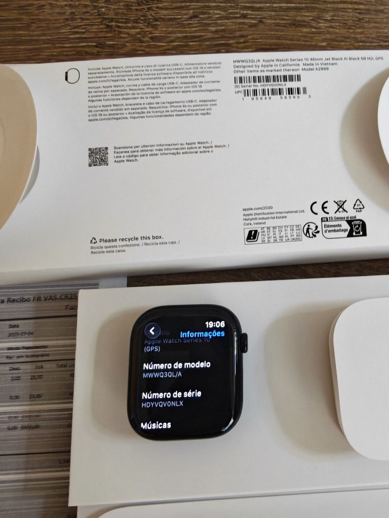Apple Watch Serie 10 46MM GPS Jet Black Seminovo  C/Garantia