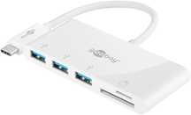 HUB USB-C Adapter 3x USB-A 3.0 SD/MMC microSD MacBook Pro / Smartfony