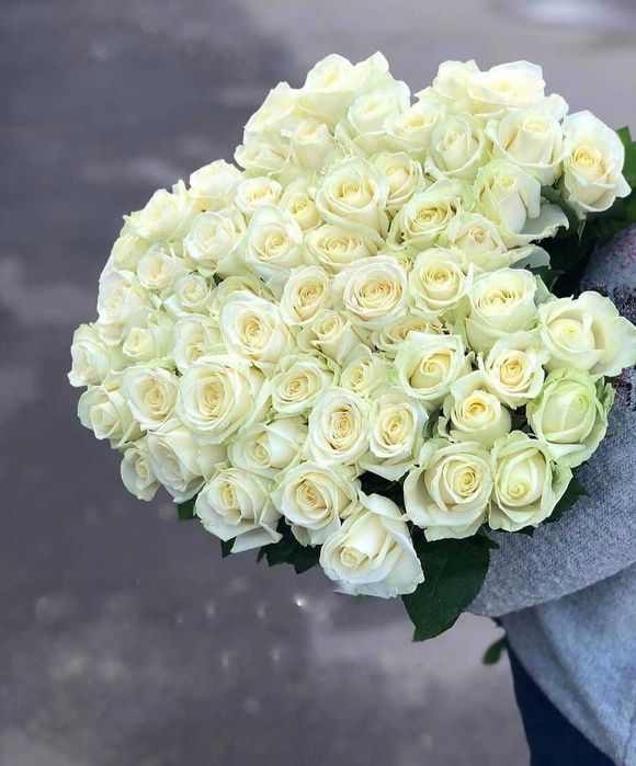 Букет, красных роз, 55 роз - акция! Цветы Днепр, доставка цветов