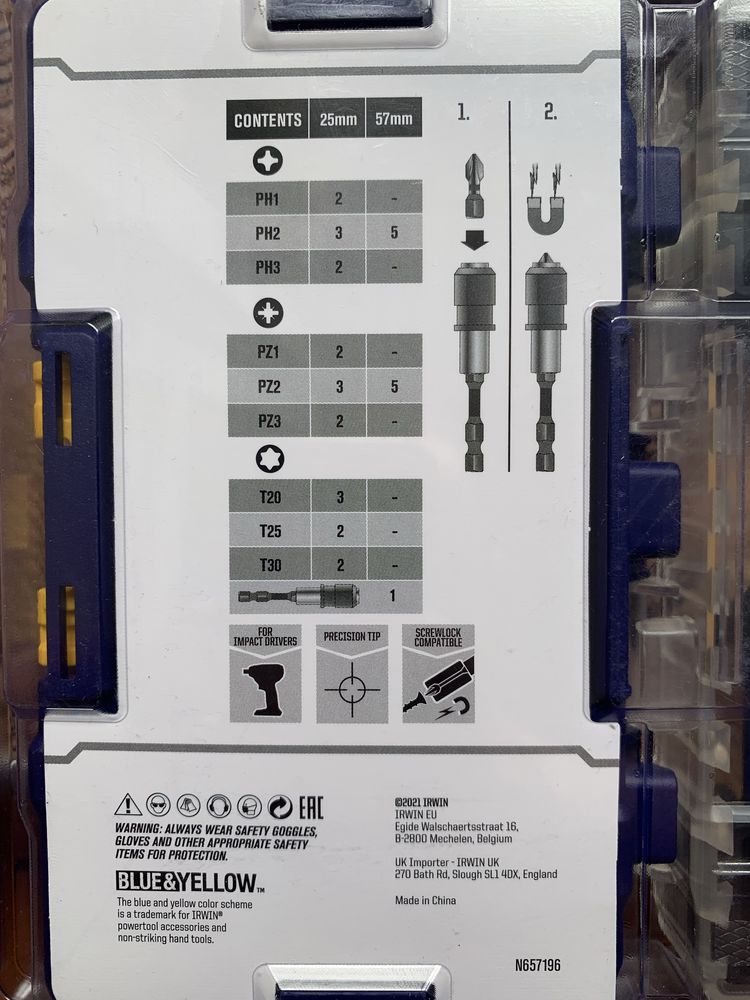 Набір біт, DeWALT DT70702 40 шт, Irwin Impact PRO 32 шт (1/4")