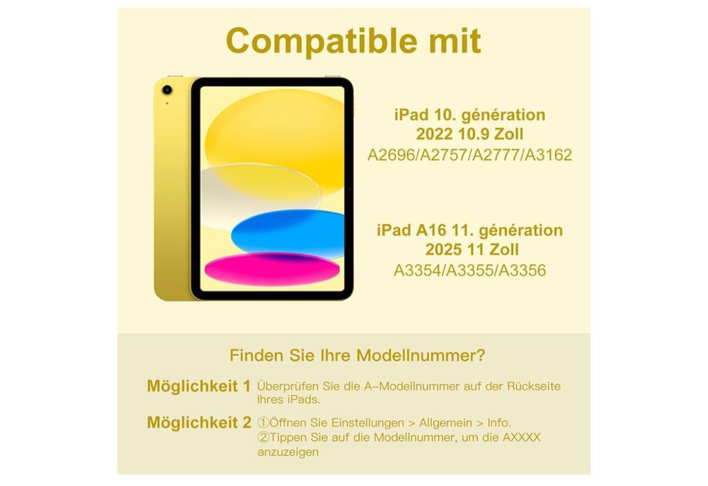 Etui z klawiatura do iPad 10 iPad 11 Vobafe