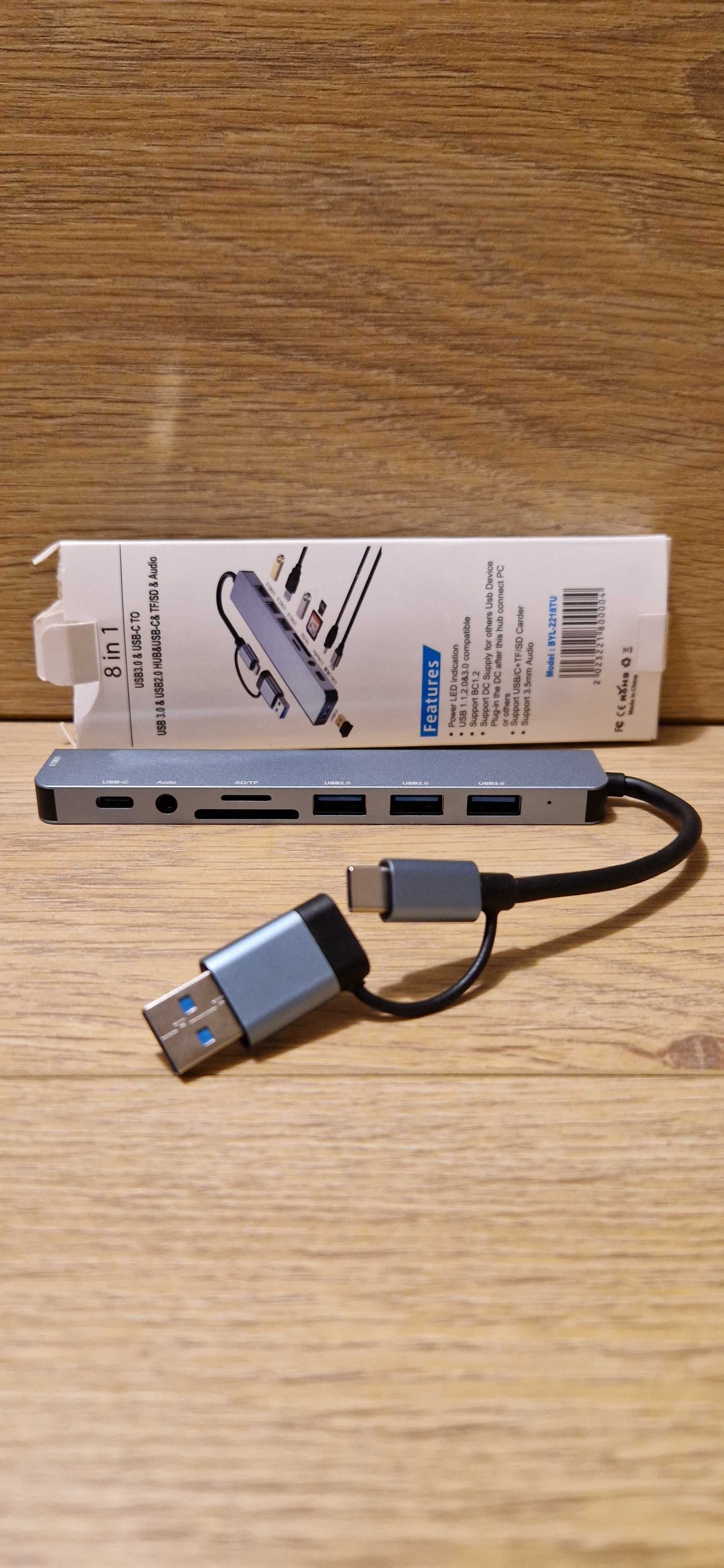 Stacja dokujaca BYL-2218TU 8 in 1 USB + USB-C