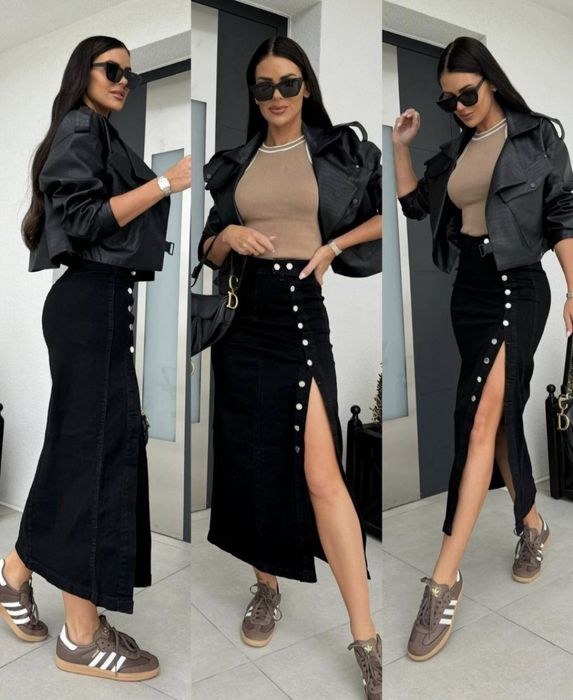 Спідниця джинс довга