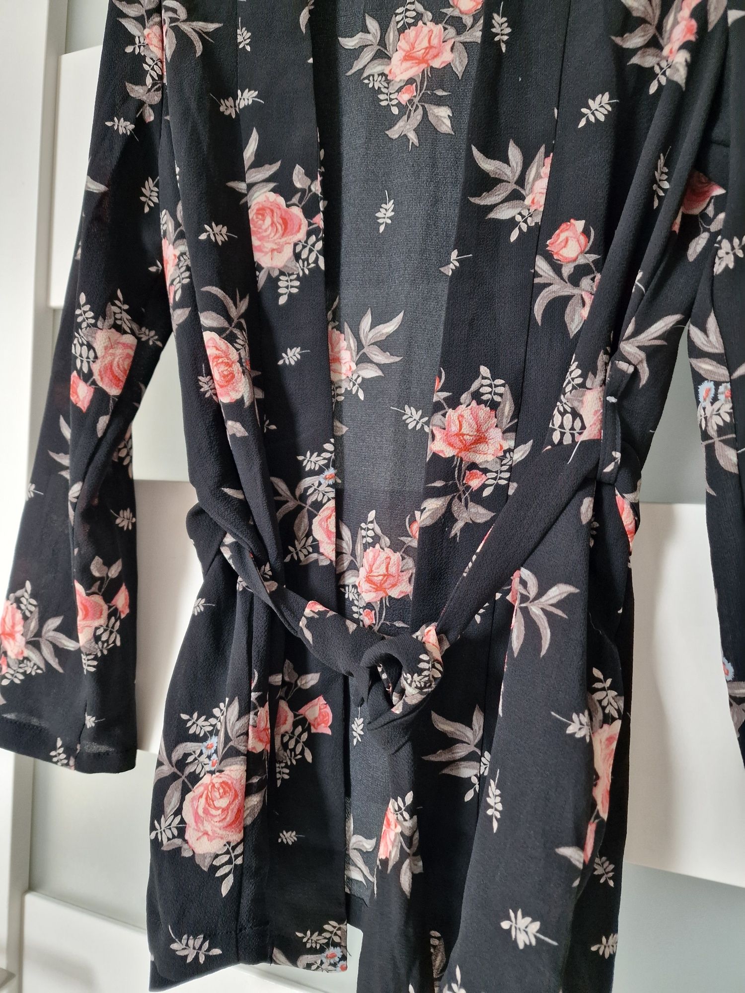 H&M szlafrok narzutka 36 34 S XS pareo plażowe pasek M 38 róże