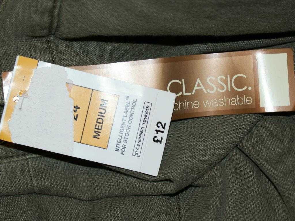 Khaki casual wygodne spodnie damskie plus size 52
