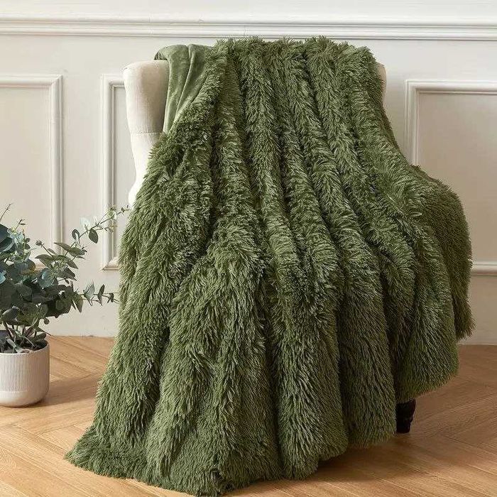 Плед Травка/Пушистый Плед-покрывало/Покривало травка/ 220x240 см