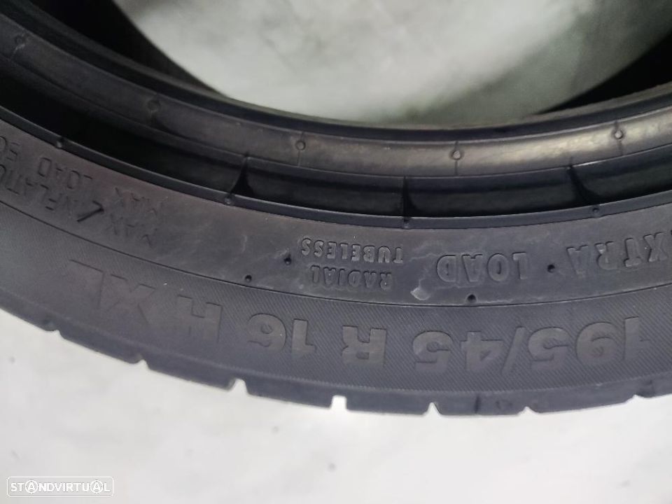 2 pneus semi novos 195-45r16 continental - oferta dos portes
