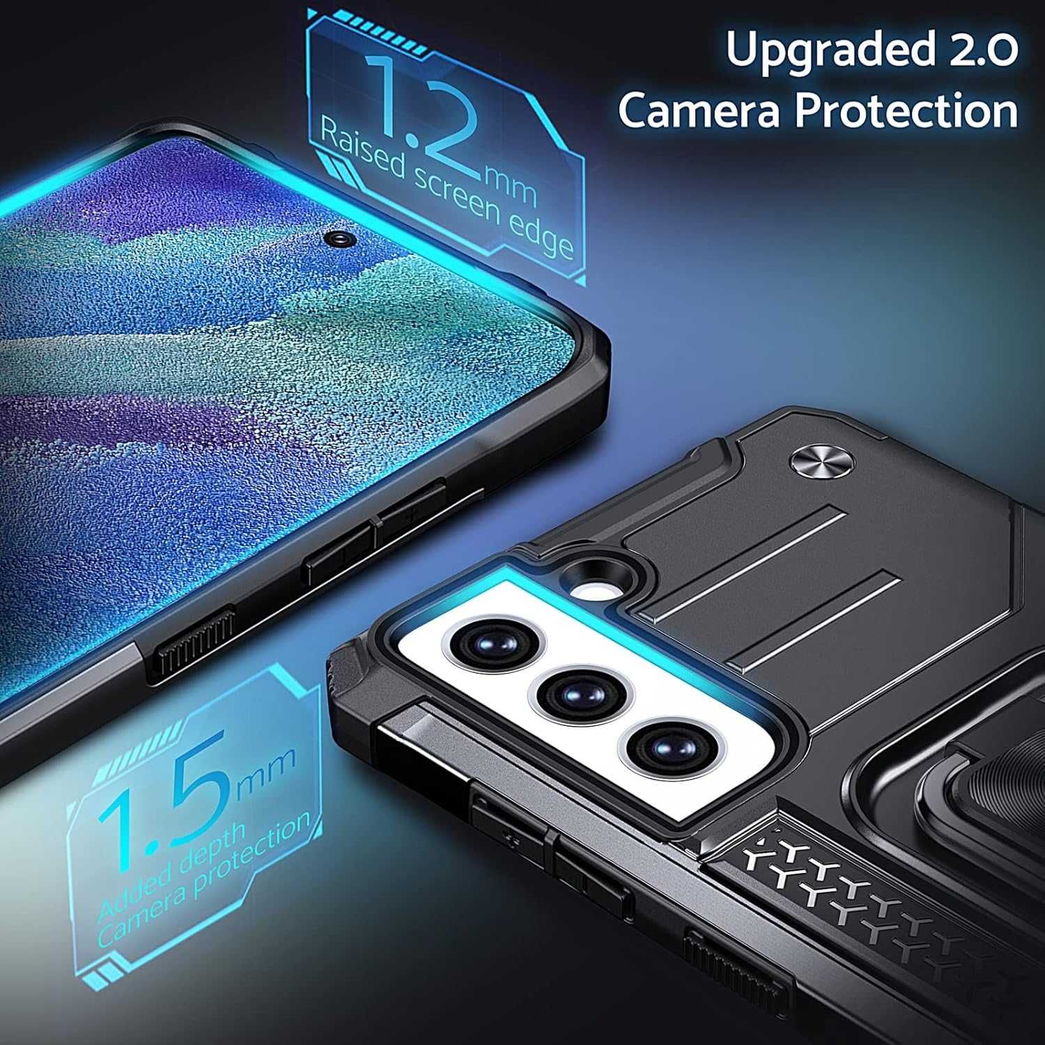 Etui Pancerne do Samsung Galaxy S21 FE + Szkło Hartowane