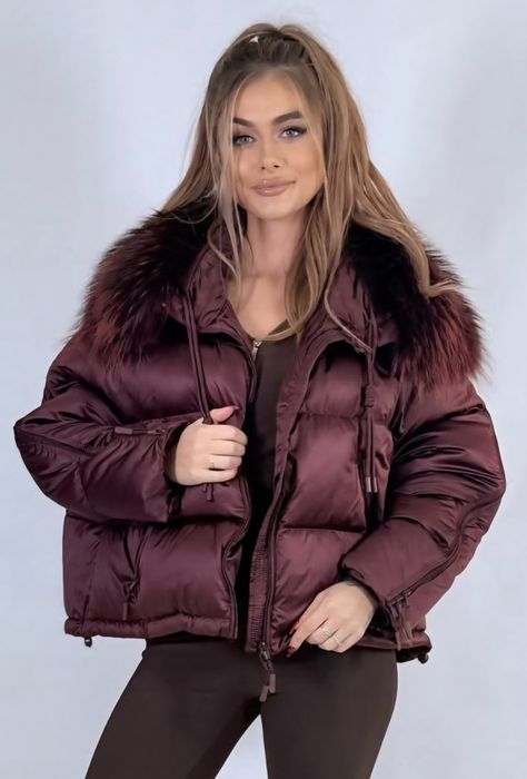 Kurtka puchowa z naturalnym futerkiem z lisa