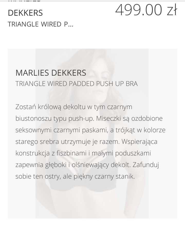 Marlies Dekkers Lingerie sexy bra & thong Triangle Exclusive Luxury