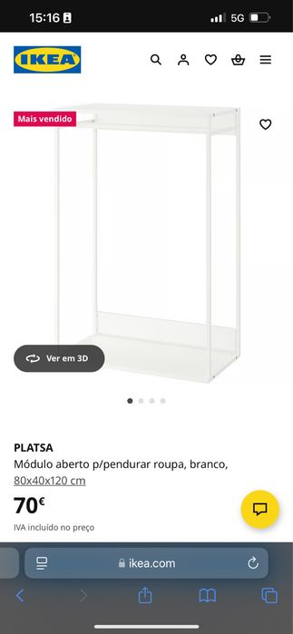 PLATSA armario aberto IKEA