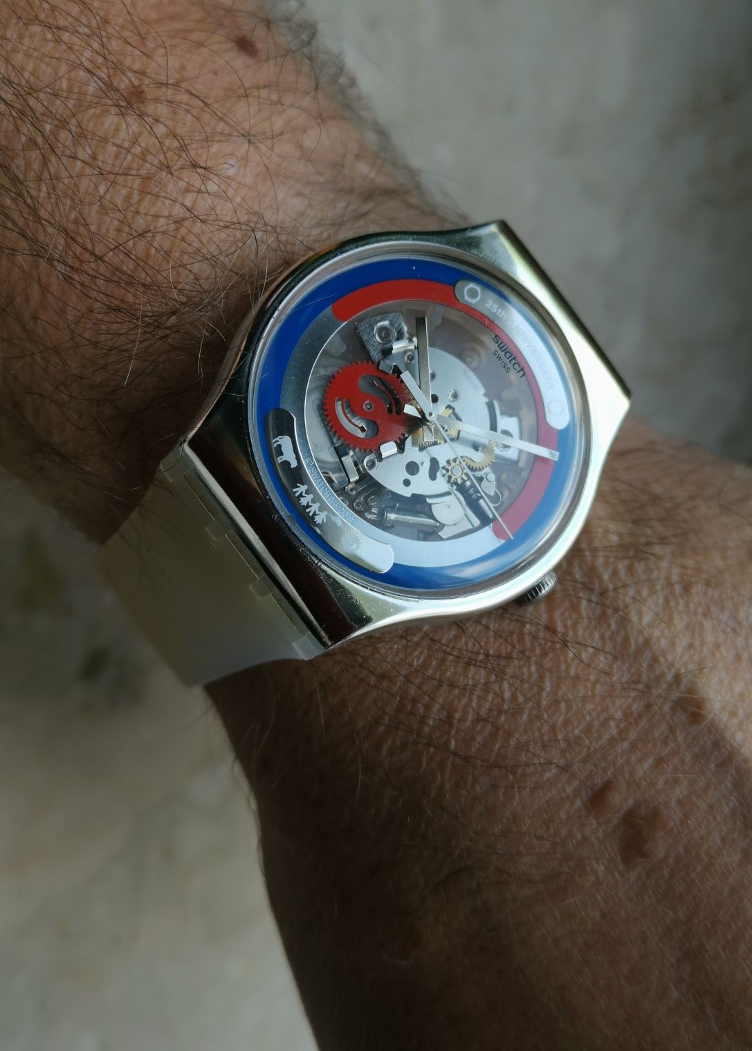 Swatch unikat 25lecie firmy SUOZ195 Blue