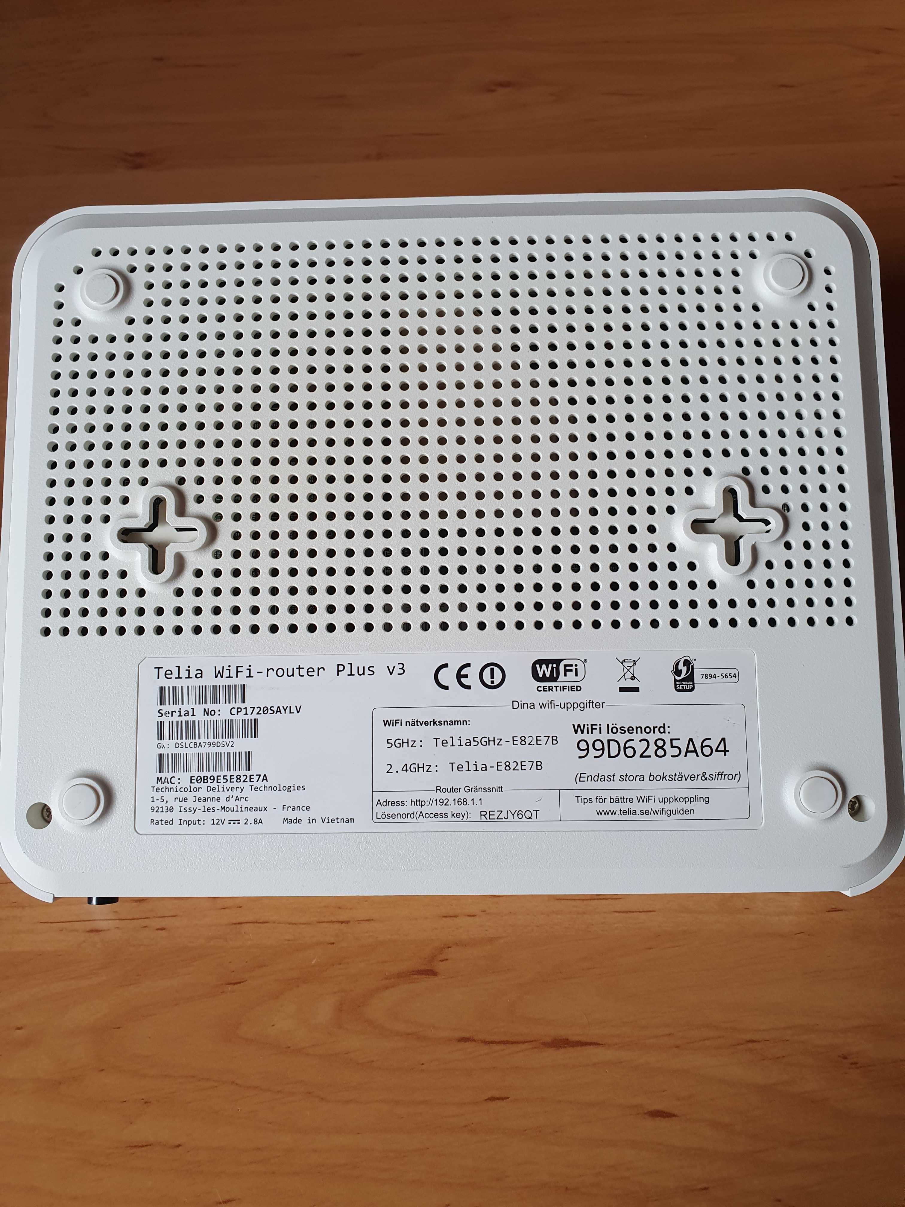 Router WiFi Telia Plus v3 - 5GHz; 2,4GHz idealny