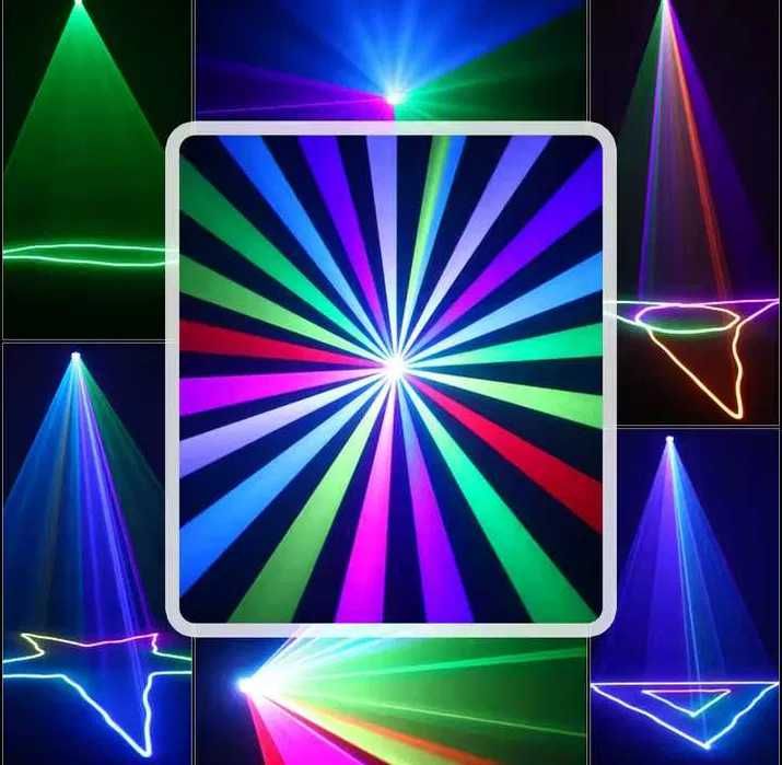 Laser dyskotekowy RGB 500mW (auto, dmx, audio, master-slave) + pilot