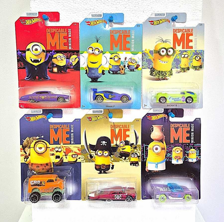 Hot wheels Minion, conjunto de 1 a 6
