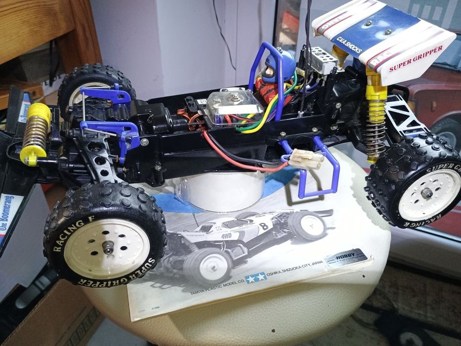 Zdalnie sterowany tamiya rc boomerang z lat 80