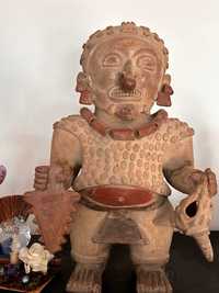 Escultura Terracotta Estilo Jama-Coaque Hunter