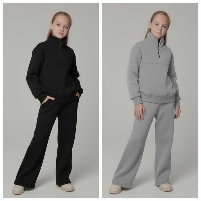 Теплий костюм з начосом для дівчат, від виробника, рости 104 - 170