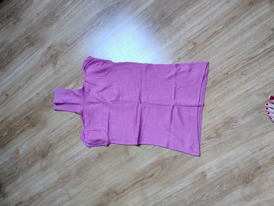 Golf różowy dzianinowy M