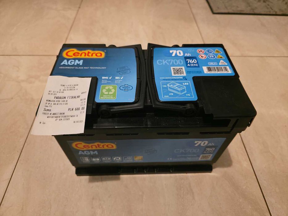 Centra Start-Stop AGM CK700 70 Ah / 760 A