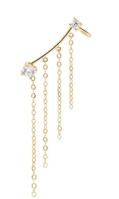 Сережка Кафф зі срібла з позолотою ANIA KRUK ROCK IT