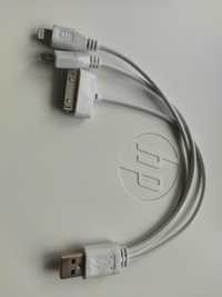 Kabel USB / micro usb, iphone - 3 końcówki