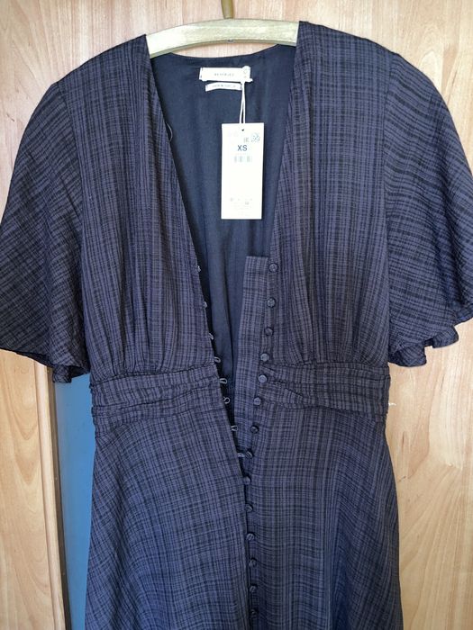 Сукня міді літня RESERVED шоколадна з бавовни, плаття жіноче